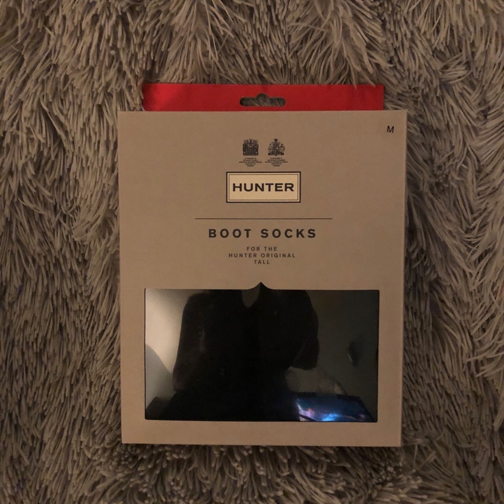Hunter Tall boot socks, size M, black